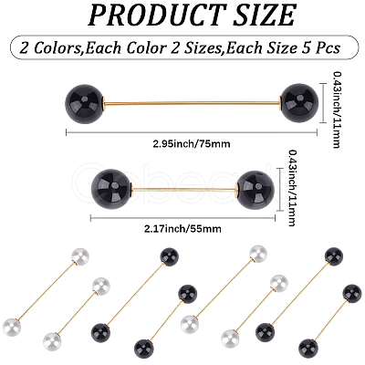 10Bags 2 Colors Alloy Kilt Pins for Clothes JEWB-CY0001-07-1