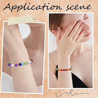 DIY DIY Natural & Synthetic Mixed Gemstone Round Beaded Stretch Bracelet Making Kit DIY-SC0024-65-1