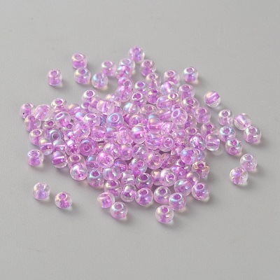 Transparent Glass Seed Beads GLAA-WH0032-34D-1