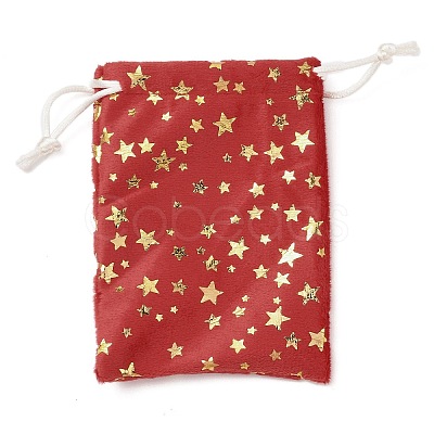 Gold Stamping Christmas Velvet Storage Bags ABAG-Q053-01A-01A-1