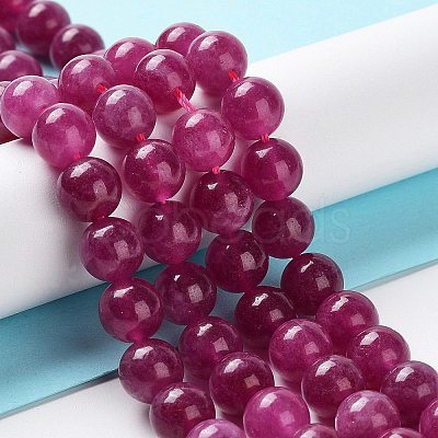 Dyed Natural Malaysia Jade Beads Strands G-G021-02B-03-1