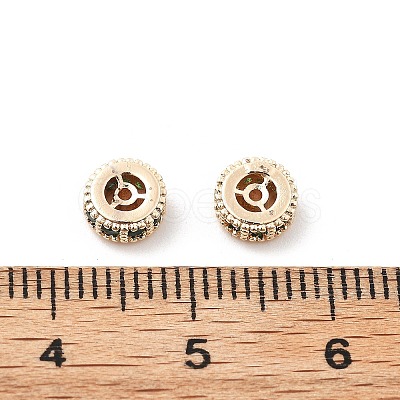 Brass Micro Pave Cubic Zirconia Beads KK-R216-10A-KCG01-1