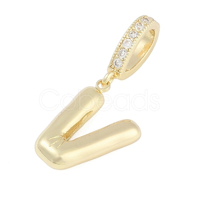 Brass Micro Pave Clear Cubic Zirconia Pendants KK-M289-01V-G-1