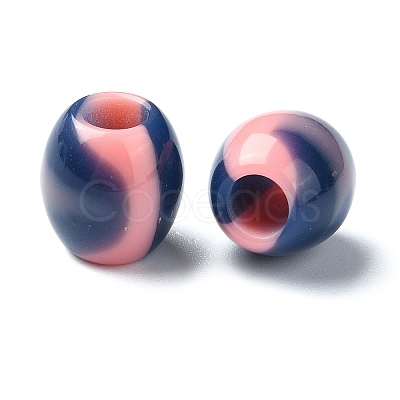 Two Tone Resin European Beads RESI-U008-06C-1