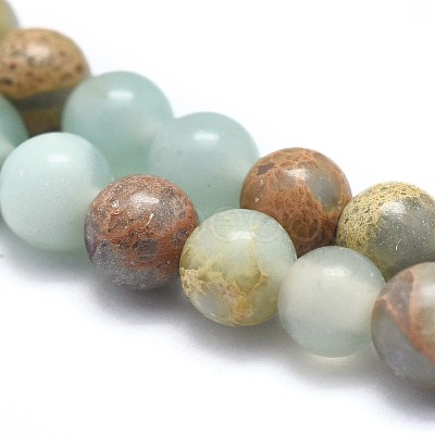 Natural Aqua Terra Jasper Beads Strands G-N0128-48-4mm-1