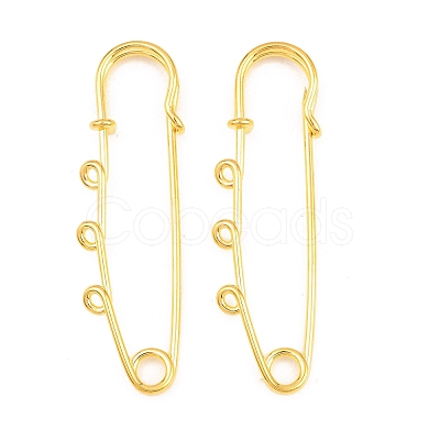 Iron Safety Pins Brooch Findings IFIN-Z005-02G-02-1