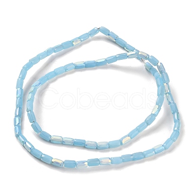 Frosted Opaque Glass Beads Strands GLAA-P058-07A-06-1