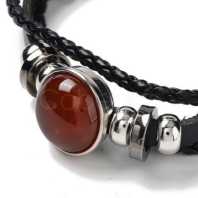 Natural Carnelian Multi-strand Bracelets BJEW-Q337-01D-1