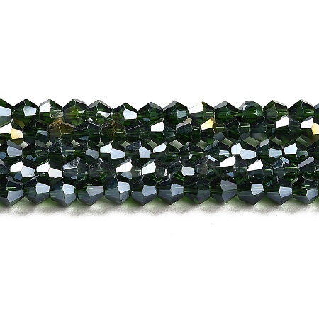 Transparent Electroplate Glass Beads Strands GLAA-F029-2mm-A25-1