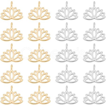 20Pcs 2 Colors Brass Charms KK-FH0002-18-1