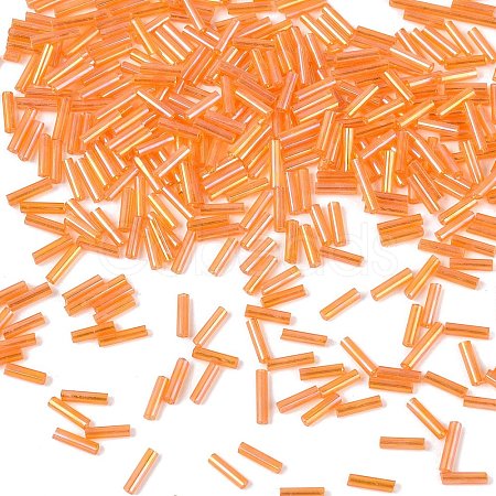 Glass Round Bugle Beads LS-GLAA-WH0031-50E-1