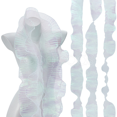 1Pc Polyester Pleated Lace Trim OCOR-GA0002-67A-1