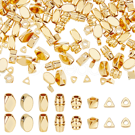 128Pcs 8 Style Brass Bead KK-DC0003-56-1
