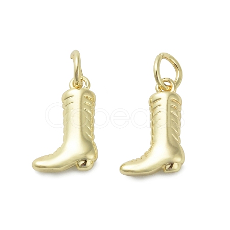 Brass Micro Pave Cubic Zirconia Pendants KK-D384-05G-01-1