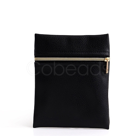 Rectangle PU Leather Jewelry Gift Zipper Bags LS-PW-WGB98FA-22-1
