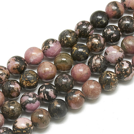 Natural Rhodonite Beads Strands G-S300-38-8mm-1