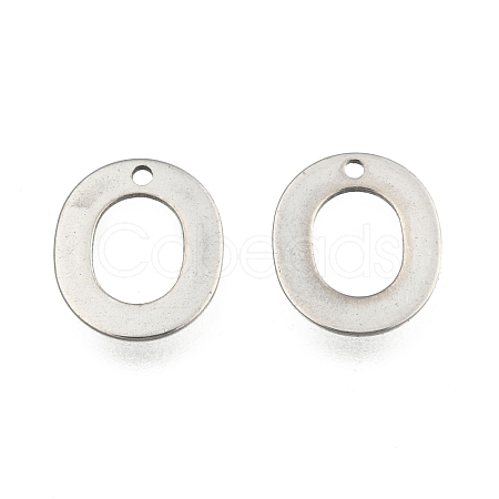 Tarnish Resistant 304 Stainless Steel Letter Charms STAS-O072-O-1