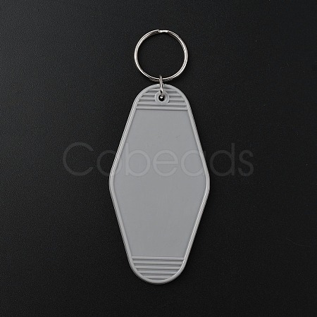 Plastic Blank Motel Keychain KEYC-WH0034-29F-1