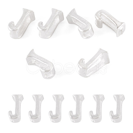 6Pcs 925 Sterling Silver Hollow Initial Beads STER-TA0001-53J-1