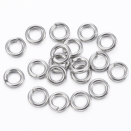 Tarnish Resistant 304 Stainless Steel Open Jump Rings A-STAS-H555-11P-1