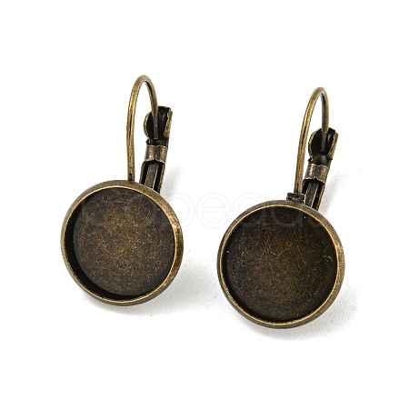 Brass Leverback Earring Findings KK-H023-AB-NF-1