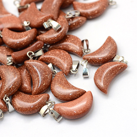 Moon Synthetic Goldstone Pendants G-Q369-09-1