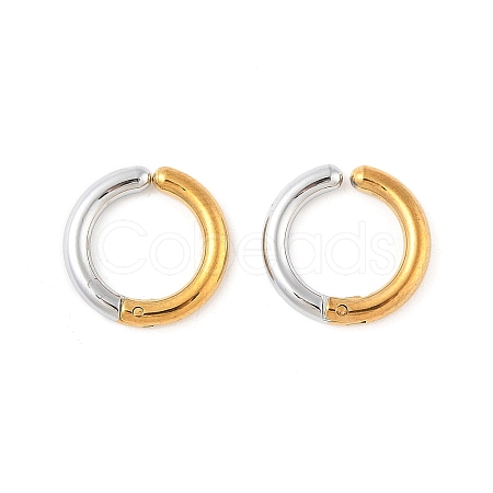 304 Stainless Steel Clip-on Earrings EJEW-Z014-01G-GP-1