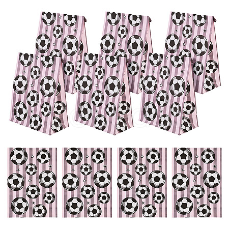 15Pcs Football Print Paper Cady Bags ABAG-TA0002-33A-1