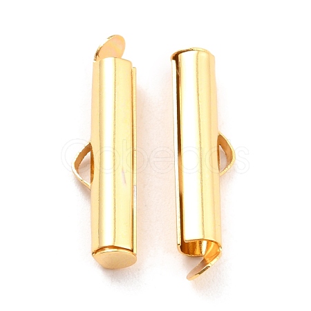 304 Stainless Steel Slide On End Clasp Tubes X-STAS-C044-08B-G-1