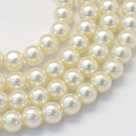 Baking Paint Glass Pearl Bead Strands X-HY-Q003-5mm-02-1