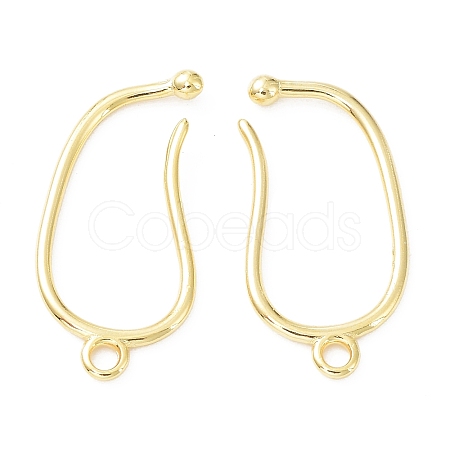 Brass Earring Hooks KK-R149-23G-1