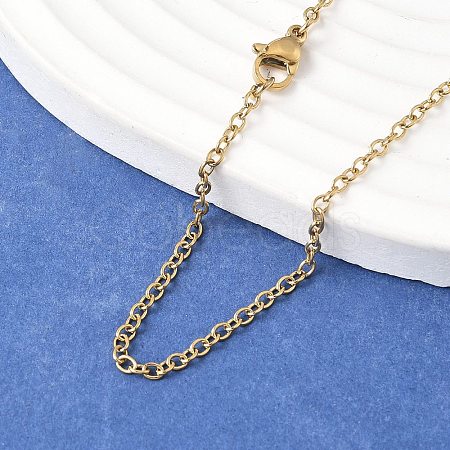 Trendy Unisex 304 Stainless Steel Cable Chain Necklaces X-NJEW-L043-16G-1