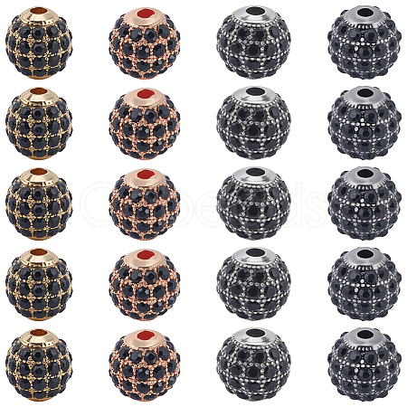 20Pcs 4 Colors Alloy Beads FIND-PA0001-11-1