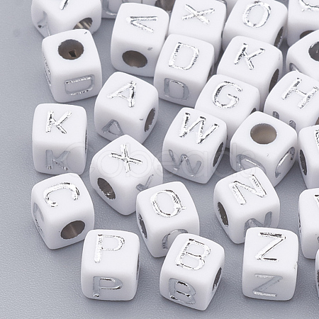 Plated Acrylic Beads SACR-N002-06B-1