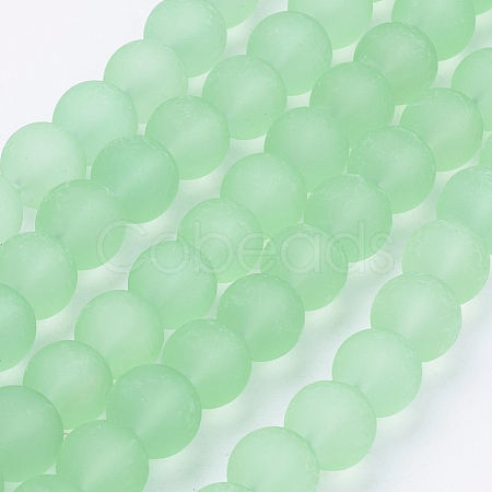 Baking Paint Transparent Glass Bead Strands X-GLAA-S031-10mm-29-1