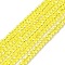 Electroplate Glass Beads Strands, AB Color Plated, Faceted Rondelle, Champagne Yellow, 2.9~3.3x2mm, Hole: 0.5mm, about 165~170pcs/strand, 16.7 inch