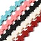 Synthetic Coral Beads Strands, Dyed, Cross, Mixed Color, 9x9x4mm, Hole: 1.2mm, about 35pcs/strand, 12.99''(33cm)