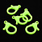 Plastic Lobster Claw Clasps, Lawn Green, 35x24.5x6mm, Hole: 3mm