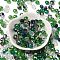 Glass Beads, Faceted, Rondelle, Dark Green, 8x6mm, Hole: 1mm, about 1210pcs/500g