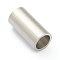 Tarnish Resistant 304 Stainless Steel Magnetic Clasps with Glue-in Ends, Column, Stainless Steel Color, Hole: 6mm, 16mm