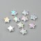 Eco-Friendly Transparent Acrylic Beads, Star, Clear AB, AB Color, about 10mm in diameter, 4mm thick, hole:1.5mm. about 2140pcs/500g