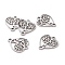 Tarnish Resistant 201 Stainless Steel Links connectors, Tree of Life with Heart, Stainless Steel Color, 17.5x15x1mm, Hole: 1.5mm