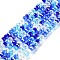 Glass Beads Strands, Faceted, Rondelle, Blue, 6x5mm, Hole: 1mm, about 85~88pcs/strand, 16.1~16.5 inch(41~42cm)