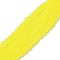 Transparent Glass Beads Strands, Faceted, Frosted, Rondelle, Yellow, 10mm, Hole: 1mm, about 63~65pcs/strand, 49~50cm