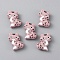 Cat Silicone Beads, DIY Nursing Necklaces and Bracelets Making, Chewing Pendants For Teethers, Rosy Brown, 29x21x9.5mm, Hole: 2mm