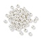 CCB Plastic Round Beads, Silver, 5.5x5mm, Hole: 1.2mm