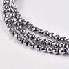 Electroplate Non-magnetic Synthetic Hematite Beads Strands G-J169B-2mm-02-3