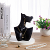 Bust Shaped Resin Necklace Display Stands NDIS-WH0003-017-4