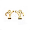 Golden Plated Alloy Letter Pendants PALLOY-J718-01G-Y-1
