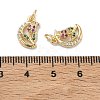 Brass Micro Pave Cubic Zirconia Pendants KK-D235-02G-02-3